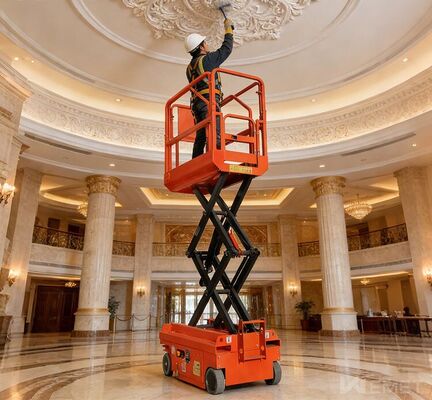 Lightweight Mini Scissor Lift Platform 4m 6m Small Self Propelled Electric Lifter