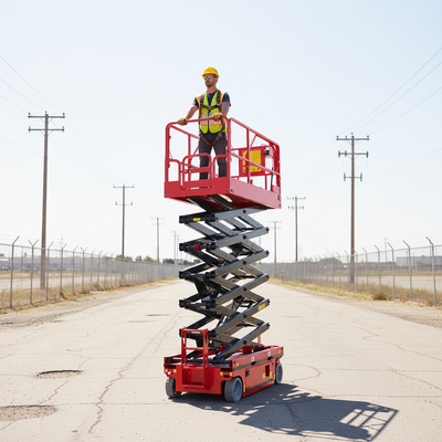 16m Electric Self Propelled Aerial Work Platform 320kg Capacity Scissor Lifter