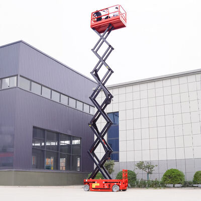 14m Electric Mobile Scissor Lift Platform 230kg Hydraulic Scissor Lift For Aerial Work