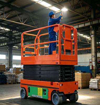 Mini Full Electric Scissor Lift 230kg Load 6m Height For Indoor Maintenance