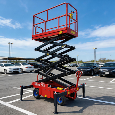 Mobile Scissor Lift Efficient Secure 6m Height 500kg For Installation Maintance