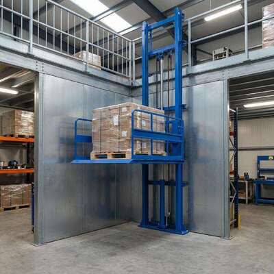 1000kg Load Capacity Cargo Lift 2 3 Floor Freight Elevator For Industrial Use