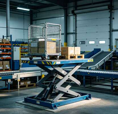 Hydraulic Stationary Scissor Lift Tables Electric Freight Handling Lifter