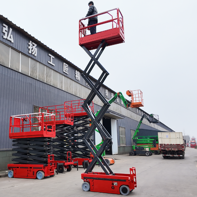 Red Self Propelled Scissor Lift 450kg 8m Lifting Work Platform