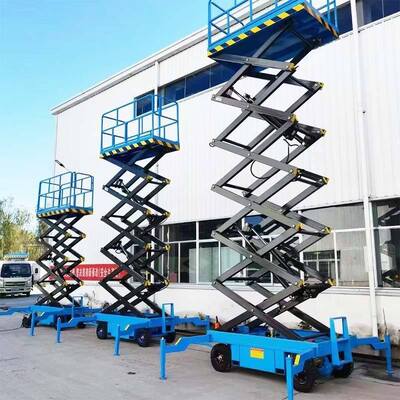 10m Mobile Electric Scissor Lift Tables 500kg Hydraulic Scissor Lift Platform