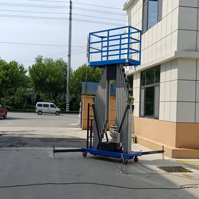 Electric Hydraulic Aluminum Alloy Foldable Double Mast Lift