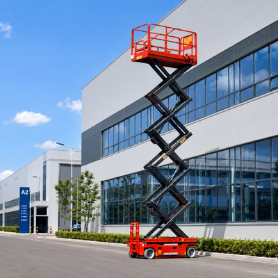 Self Propelled Electric Scissor Lift Platform 10m Hydraulic Aerial Work Platform