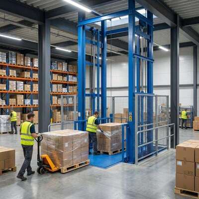 Cargo Lift Vertical Electric Hydraulic Goods Elevator Platform