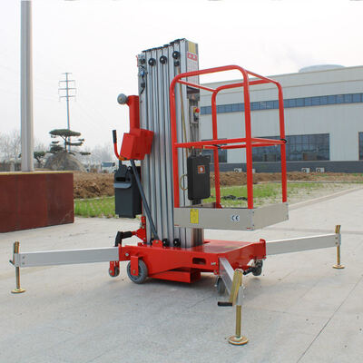 8m 10m 12m Lightweight Aluminum Single Mast Vertical Lift Platform