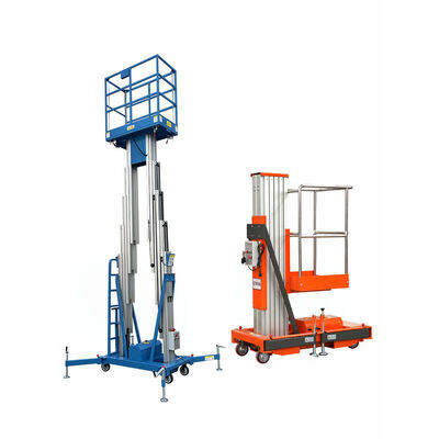 Foldable Aluminum Alloy Lifting Platform Electric Hydraulic Single Mast Lift