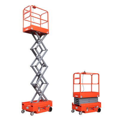 10m 320kg Single Personal Scissor Lifts Aerial Working Platform